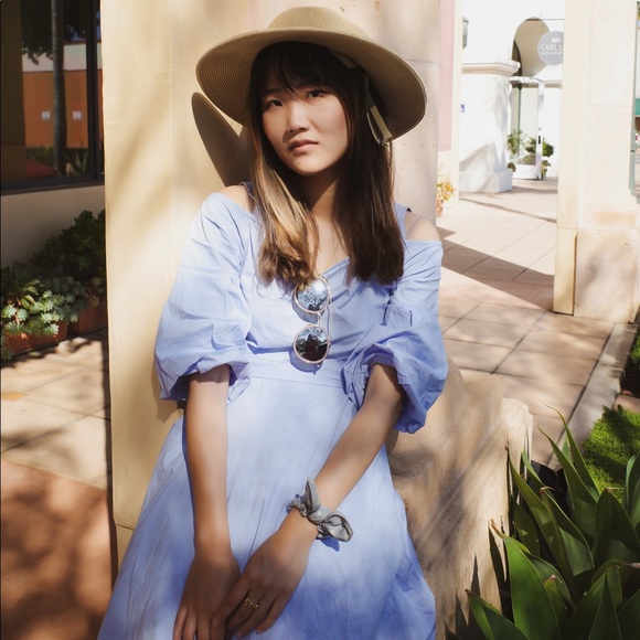 Summer Light Blue Dress Size S-M - Picture 4 of 4